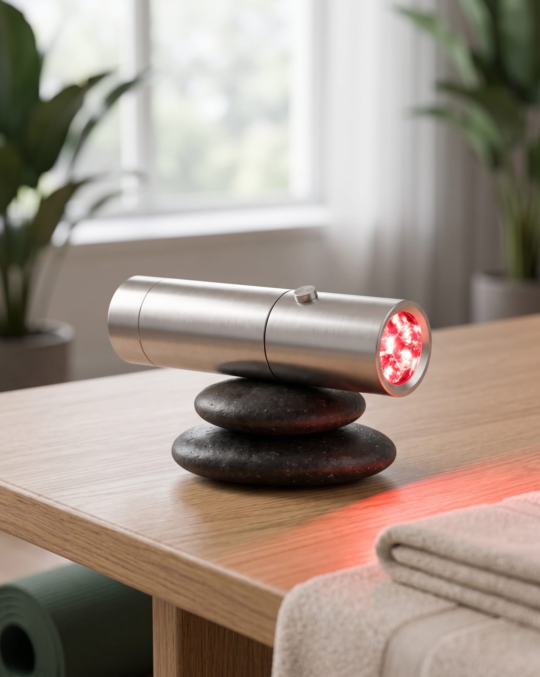 RadiBeam RB3 on a wood desk